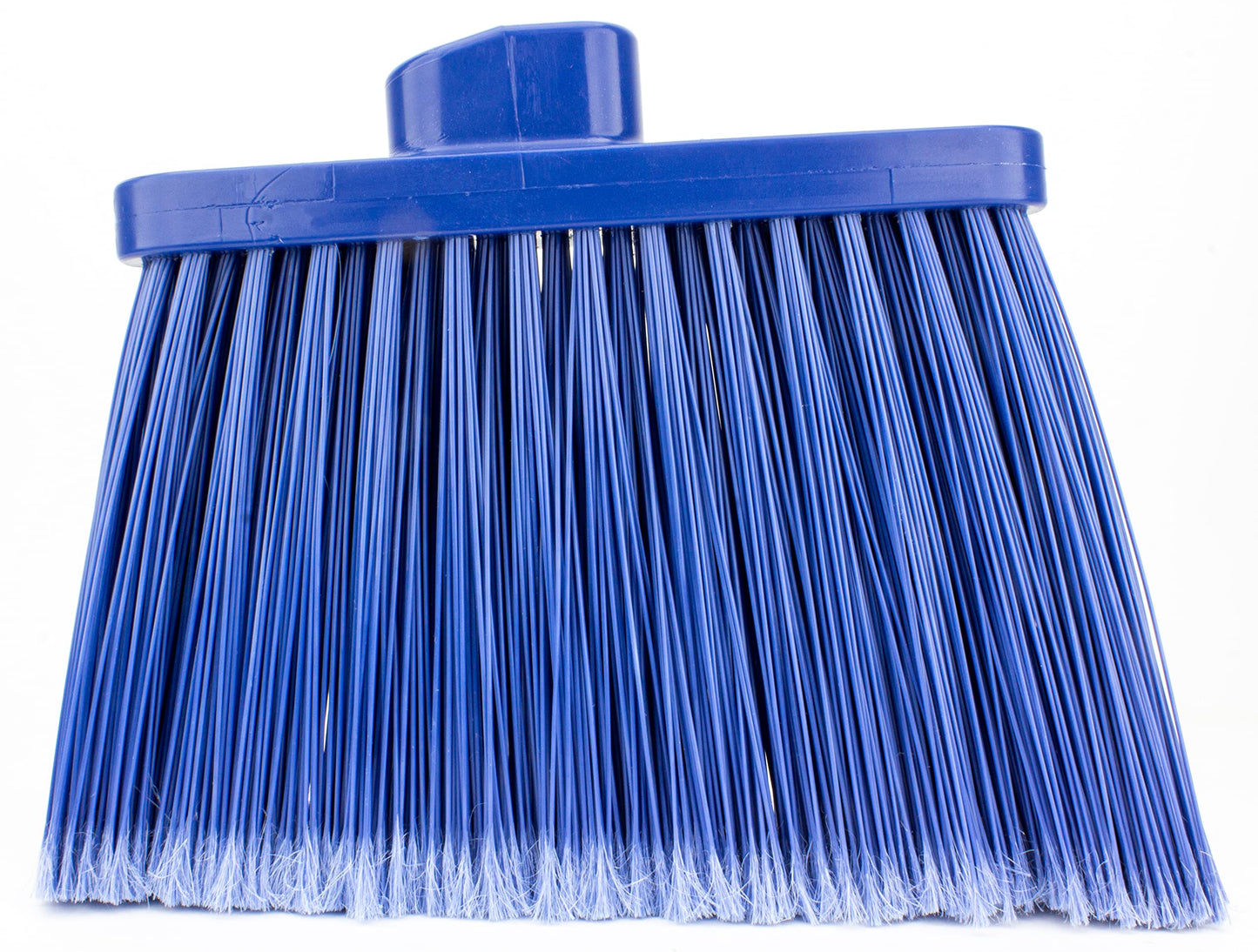 SPARTA Plastic Broom Head, Angled, Flagged for Small Debris Indoor, Outdoor, Home, Restaurant, Lobby, Office, 12 Inches, Blue