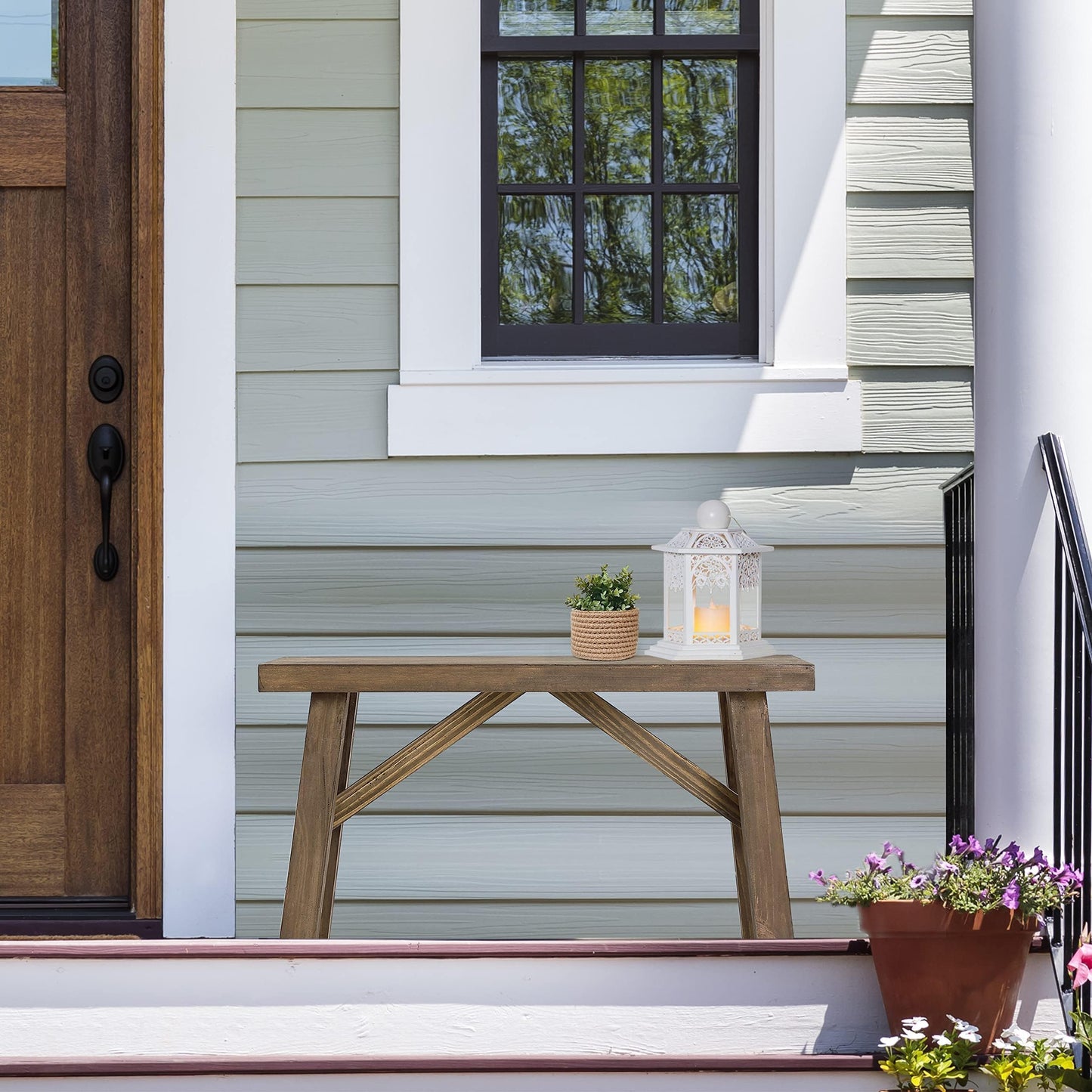 Wnutrees Sawmill Wood Bench, 30" Farmhouse Entryway Bench for Living Dining Room, Rustic Entry Way Benches Seat, Solid Wood, Handcraft Finshed, Natural