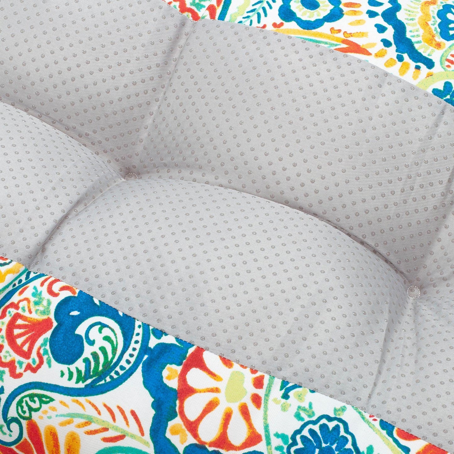 Magpie Fabrics Indoor Outdoor Bench Cushion 42"x18", Non-Slip Tufted Long Seat Pads, Patio Loveseat Cushion for Window, Garden, Swing, Settee - Paisley Multi