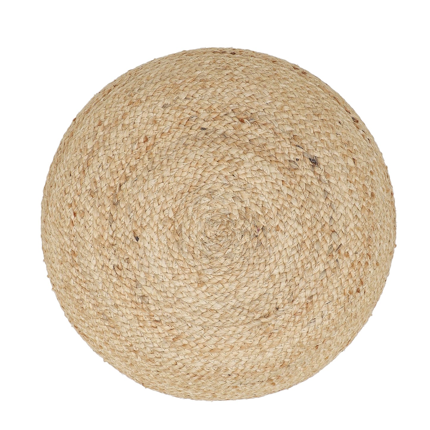 REDEARTH · Jute Circular Jute Pouf Ottoman - Braided Pouffe Accent Sitting Round Footrest for Living Room, Bedroom, Nursery, kidsroom, Patio, Gym; 100% Jute (19.5"X19.5"X14"; Jute Natural)