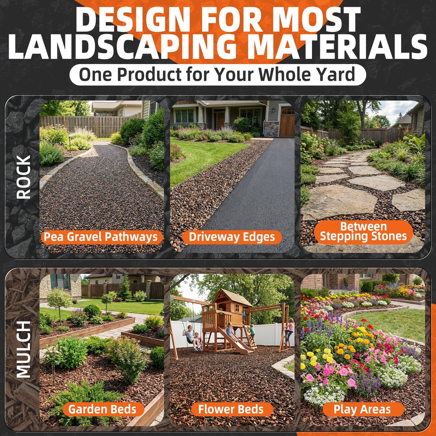 Shabebe Rock Glue, 99% Super Thick & Max Coverage 2 Gallon Mulch Hold for Landscaping, Covers Up to 3X Area,Non-Toxic Pea Gravel Stabilizer Landscape, Gravel Binder for Pebble, Pine Straw, Gravel