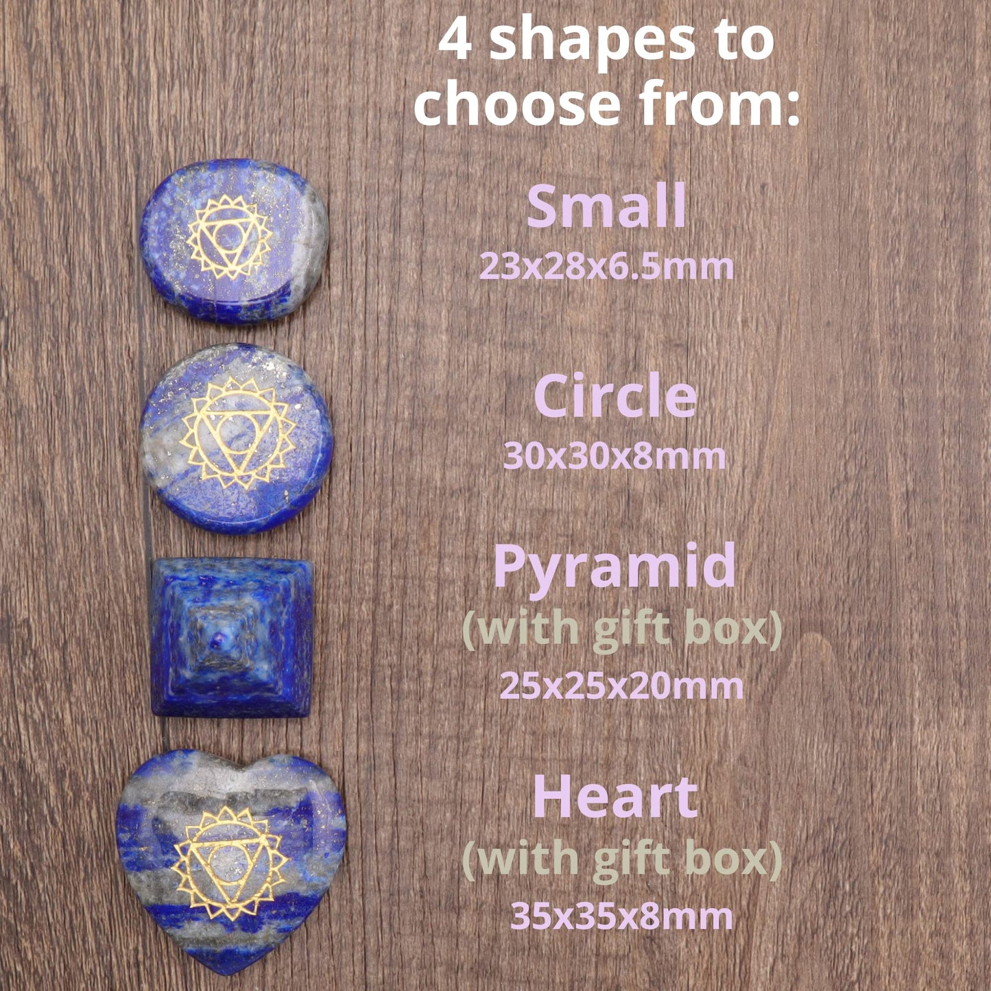 NatureWonders All Natural Chakra Stone Set with Information Brochure & Travel Pouch - Healing Crystals, Polished Palm Stone, Meditation, Reiki, Energy