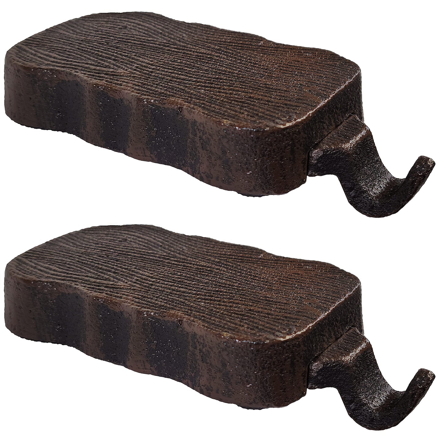 Lulu Decor, Low Profile Christmas Stocking Holders, Set of 2 Bases, Strong Heavy Stocking Holders (Log Design)