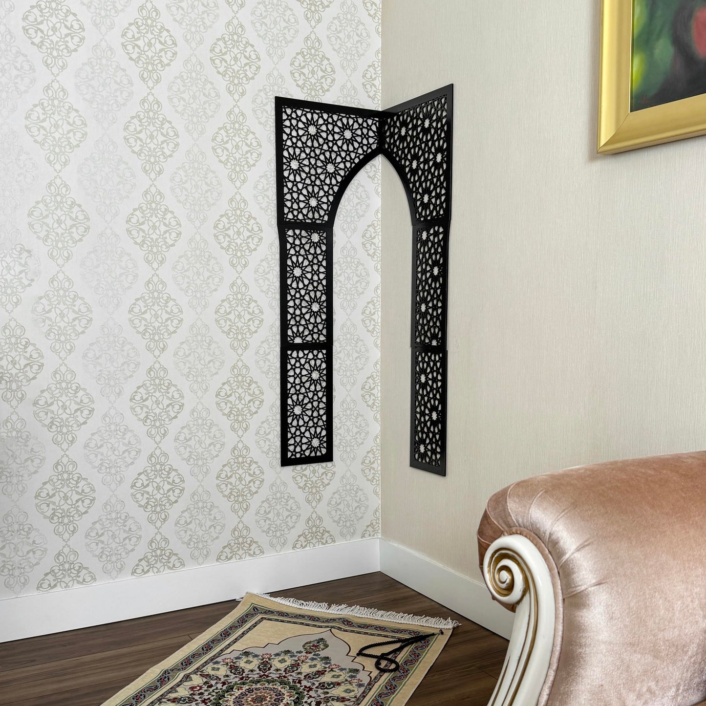 iwa concept Wooden Mihrab Wall Design, Islamic Wall Art, Pray Room Decor, Housewarming Gift for Muslims at Ramadan (XXLarge)