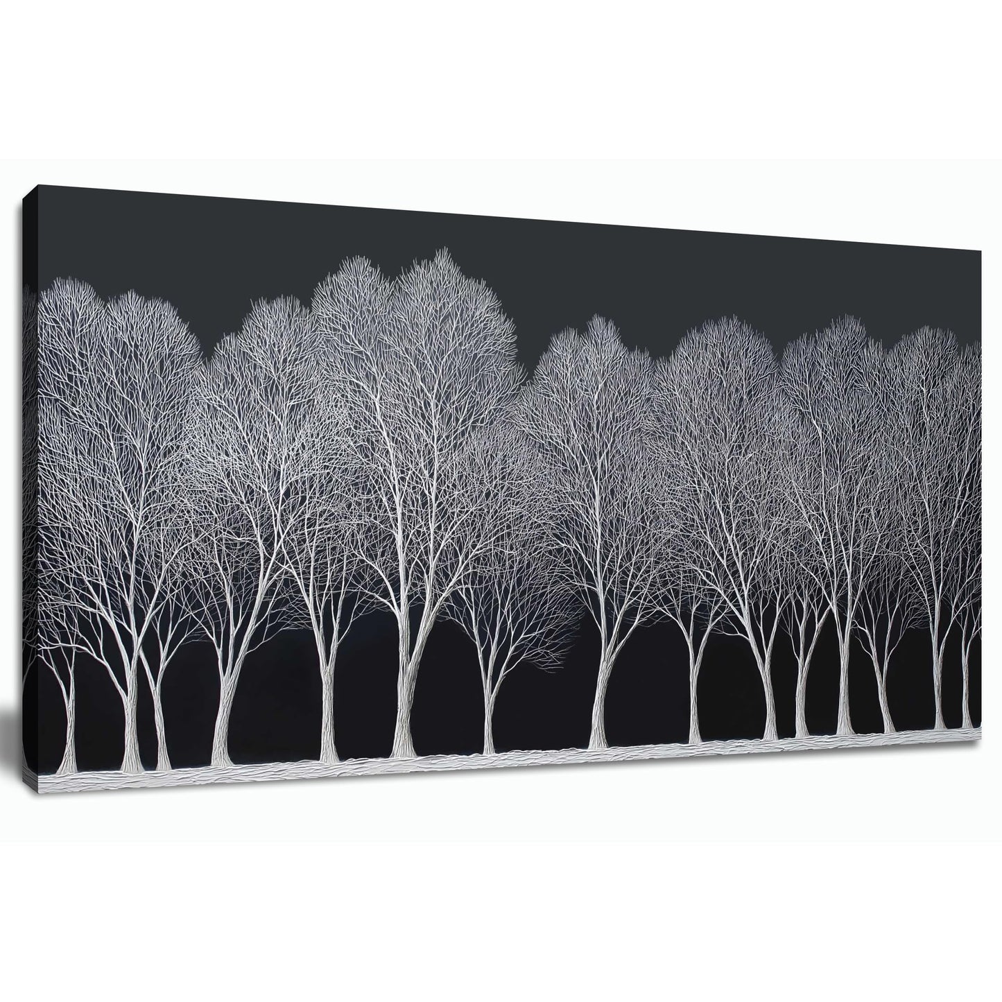Trogonup Black and White Wall Art for Bedroom Large Forest Picture Landscape Tree Artwork for Living Room Home Office Modern Canvas Prints Ready to Hang 20"x40"