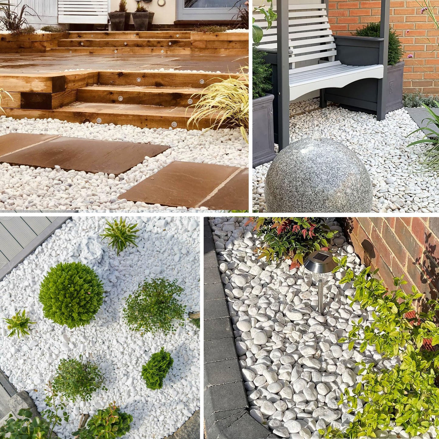 VINICS 20lbs Large River Rocks, 2-3 Inch White Pebbles for Plants, High Polished Natural Decorative Stones for Aquarium Vase Filler Fish Tank Landscaping Garden