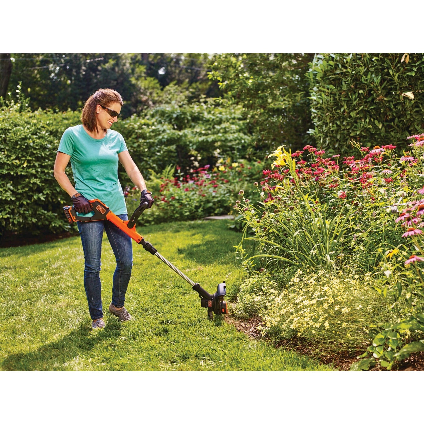 BLACK+DECKER 20V* MAX String Trimmer and Edger, EASYFEED Weed Wacker, 12 Inch Cutting Width, 2 Speed Control Weed Eater, (1) Battery and Charger Included (LSTE523)