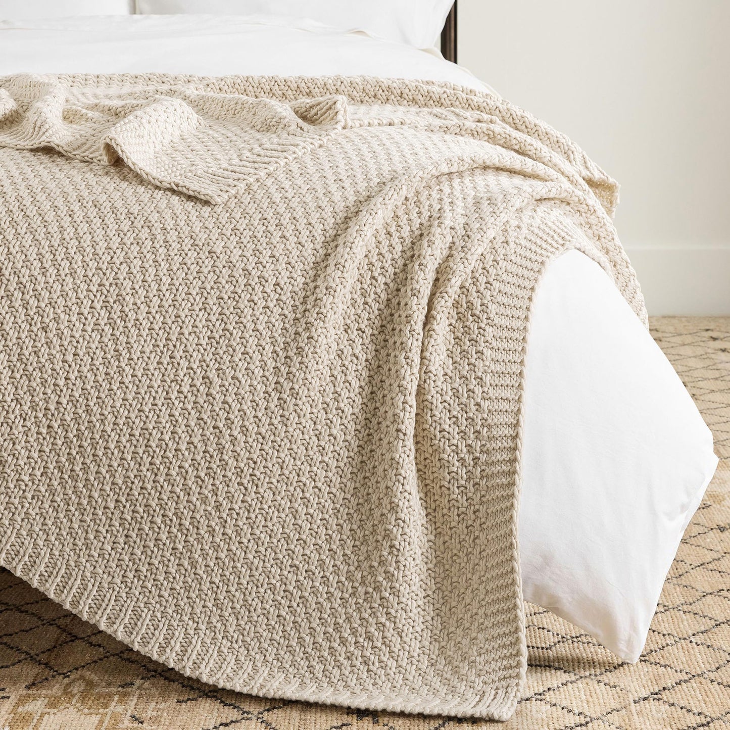 WDCOZY Chunky Cable Knit Throw Blanket Super Soft Warm Knitted Throw Blanket for Couch, Sofa, Chair, Bed Lightweight Breathable Cozy Comfortable Home Decorative Camel Tan Beige 50x60 Inches