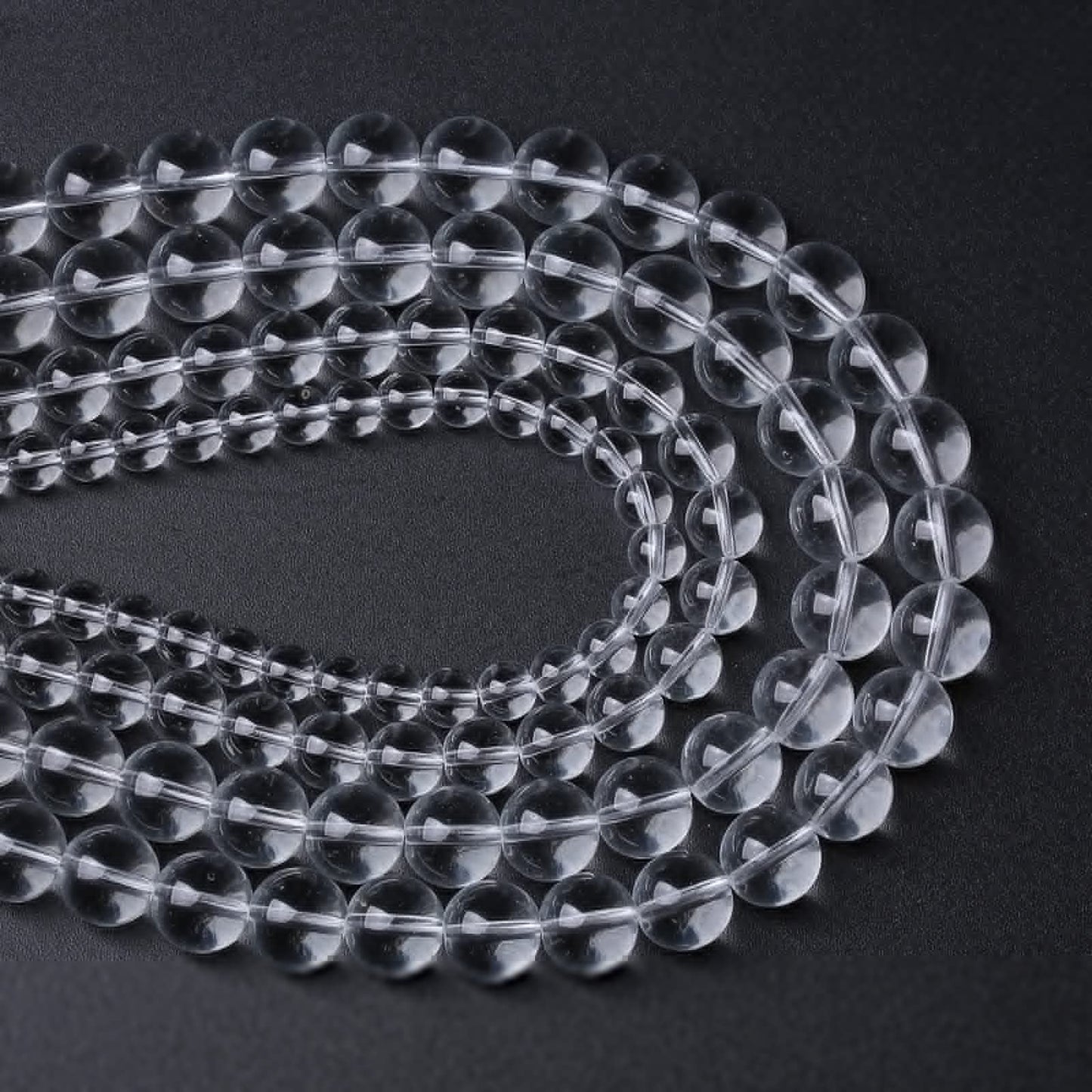 8MM 46PCS Clean Glass Spacer Loose Beads for Jewelry Making DIY Bracelet Necklace