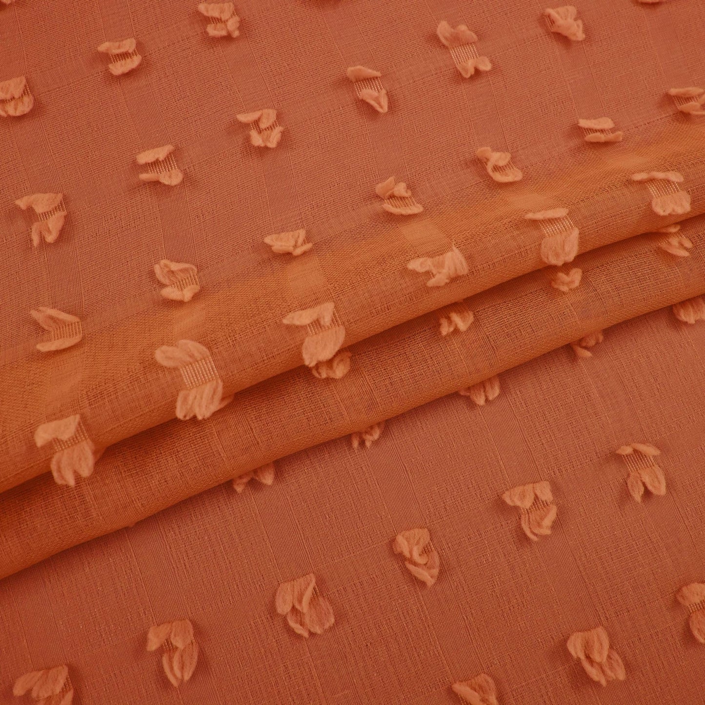 KOUFALL Boho Sheer Orange Curtains 2 Panels 96 Inches Long for Bedroom Pom Pom Back Tab Floor Length Bohemian Curtain for Living Room Burnt Rust Orange