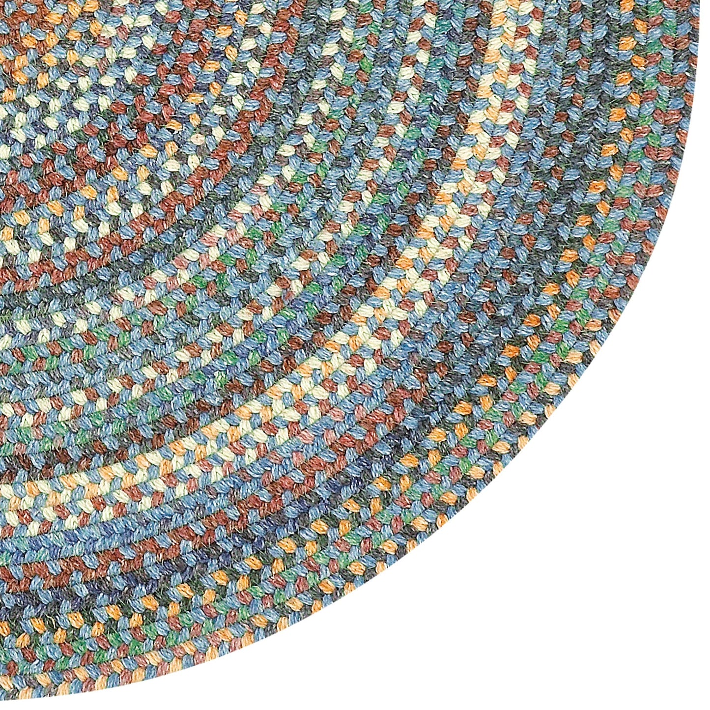 Capel American Heritage Legacy Blue 0' 36" Round Braided Rug