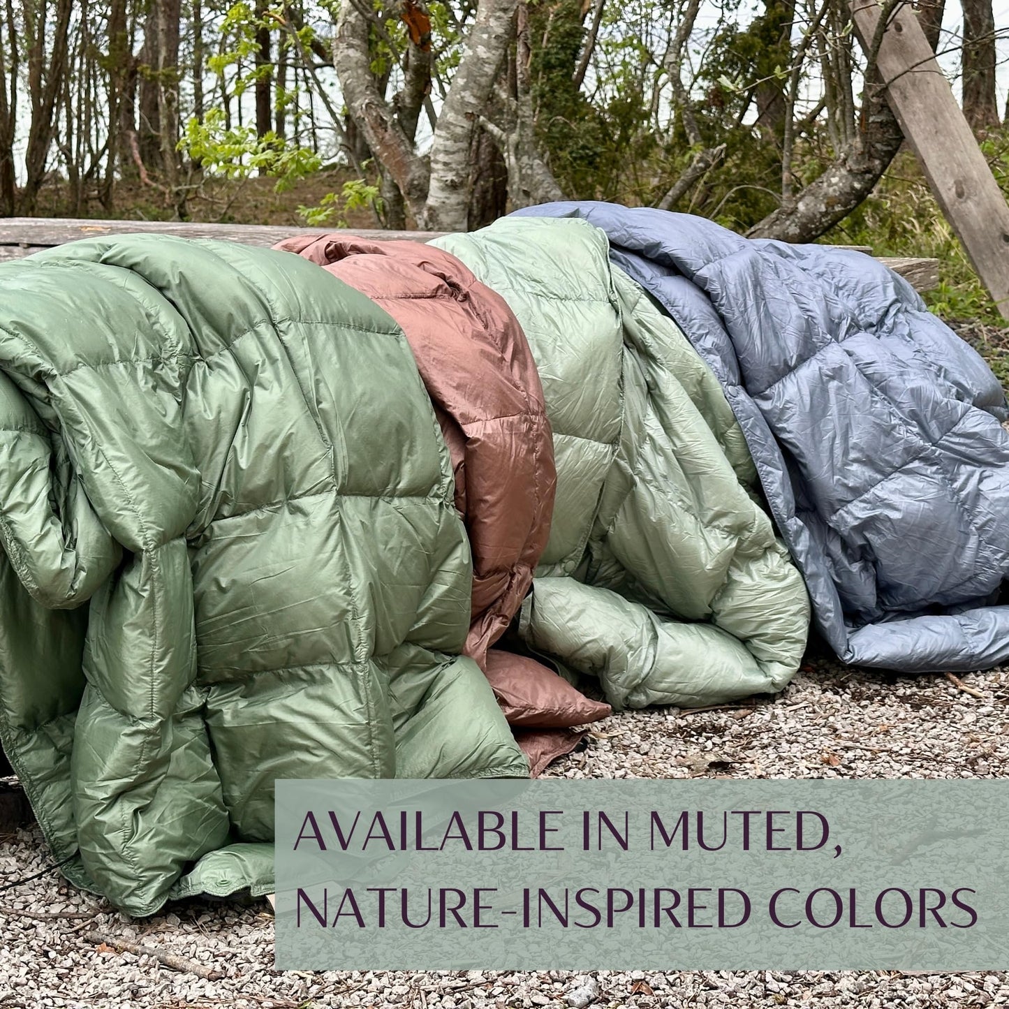 Noora North Down Camping Blanket with Footbox – Lightweight, Packable, Water Resistant Backpacking Quilt & Warm Puffy Compact Outdoor Throw – 52x77 with Stuff Sack for Stadium, Hiking & Travel
