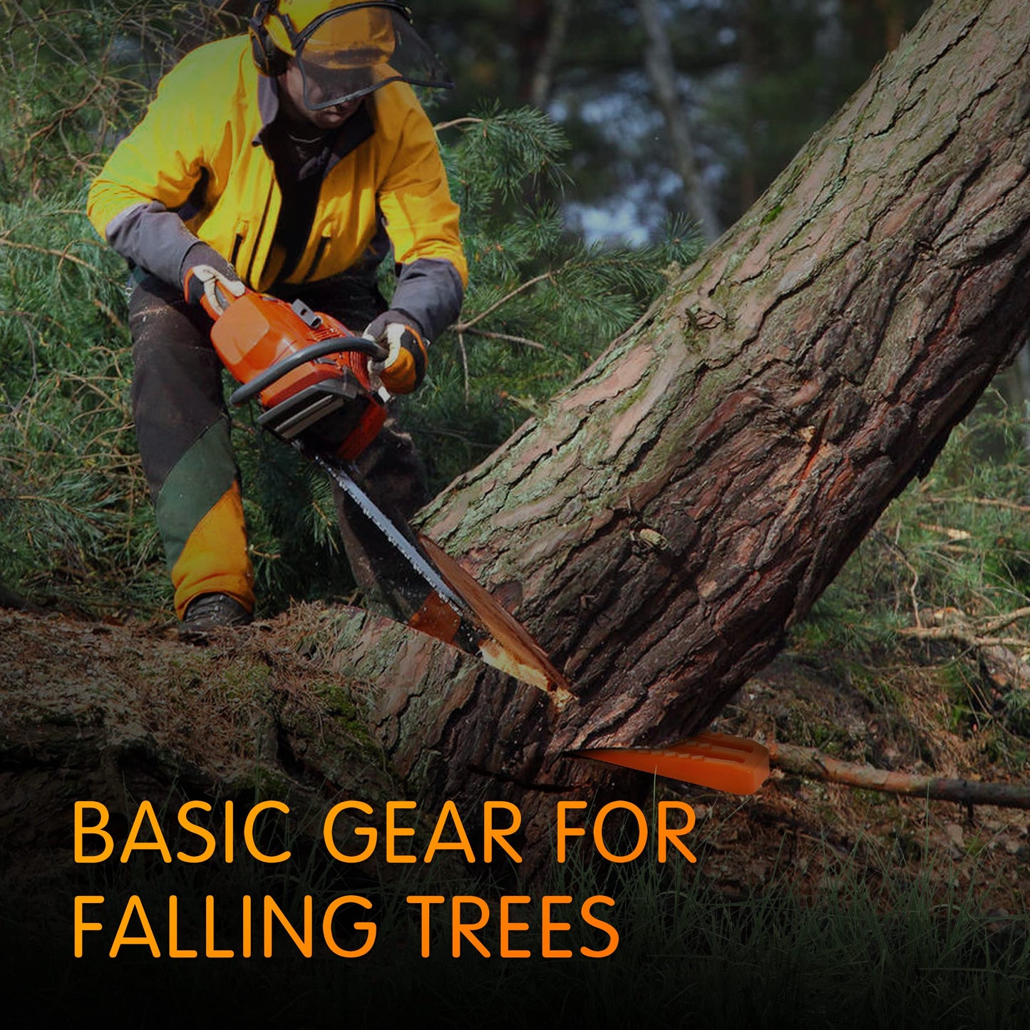 NEO-TEC 6 Pack Tree Felling Wedges, Chainsaw Wedges, 5.5"+8" Tree Cutting Equipment, Tree Cutting Equipment with Spikes for Safe Tree Cutting
