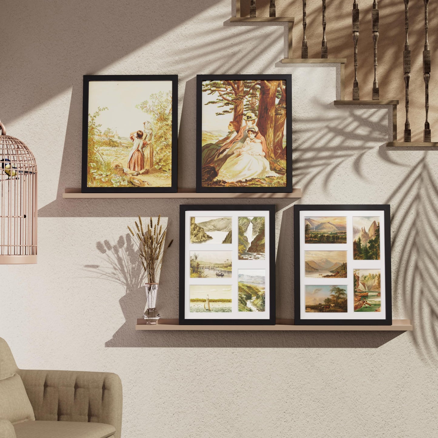 Vittanly 11x14 Collage Picture Frame, Displays 5Pcs 4x6 Pictures with Mat or 1Pcs 11x14 without Mat for Wall Mounting, Picture Frames Collage Wall Decor in Black, 1 Pack
