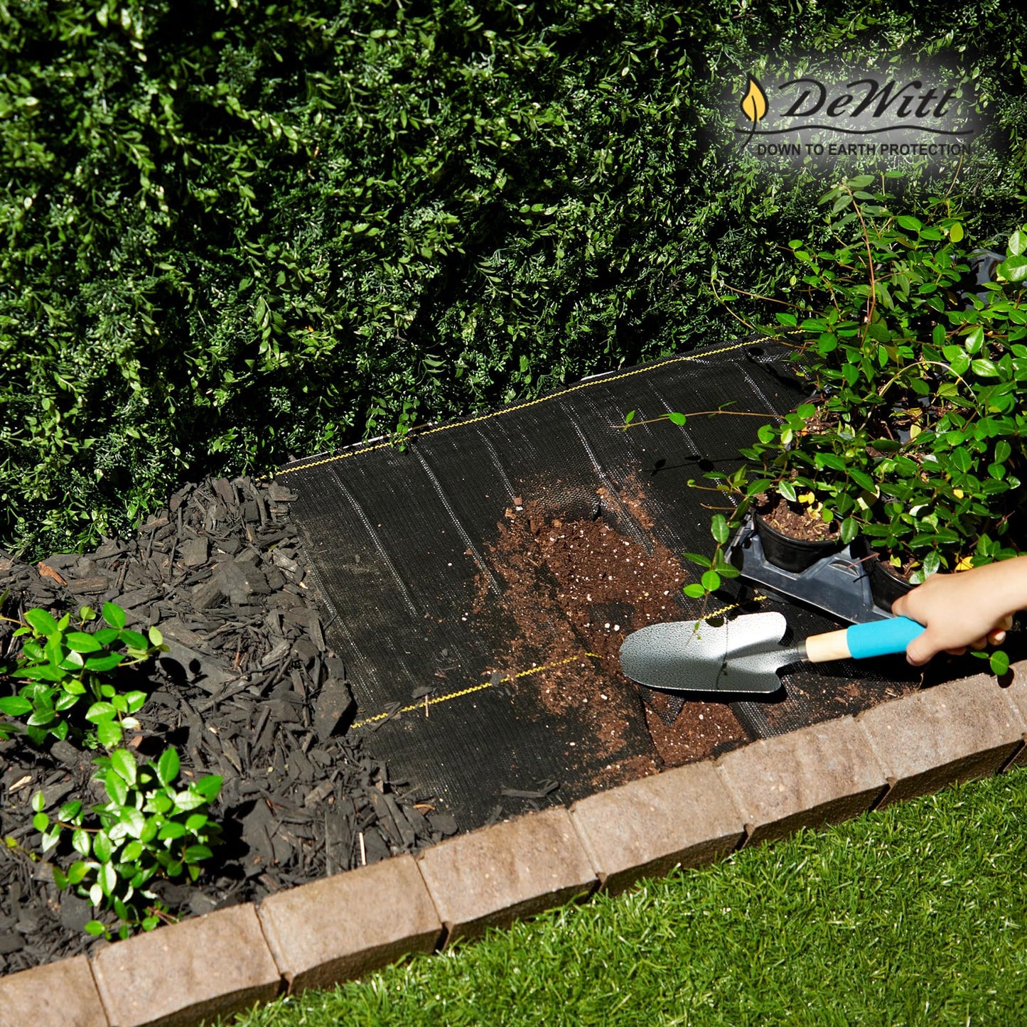 Dewitt 2-Pack Pro-5 Weed Barrier Fabric 5 oz, 6 x 250 Feet – Heavy-Duty Woven Landscape Ground Cover Mat for Raised Garden Bed, Greenhouse Gardening, Outdoor Landscaping, and Commercial Planting