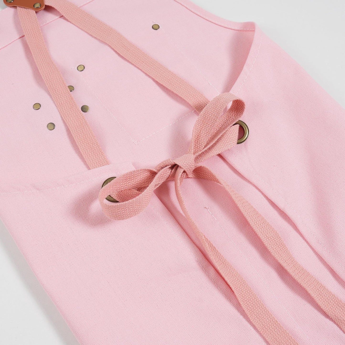 ARBINSON Chef Aprons for Men Canvas Apron with Large Pockets and Adjustable Neck Strap for Cooking, BBQ, Gardening (Pink)