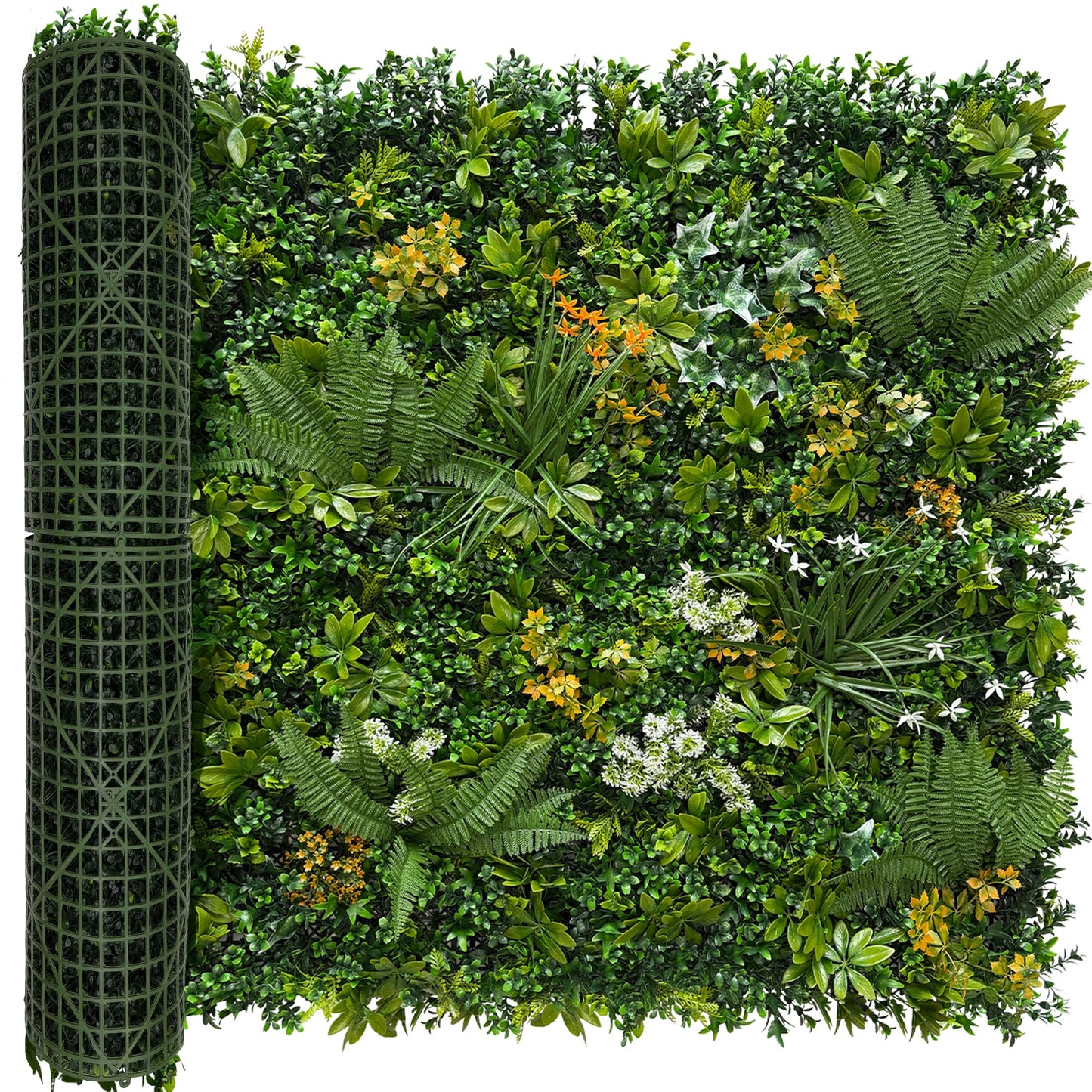 DOPGIB Artificial Green Wall Panels: 40"x120" Faux Greenery Vine Hedge Ivy Privacy Fence Screen with UV Protection&Fake Boxwood Plant Backdrop for Indoor Wedding and Outdoor Garden Backyard Decor