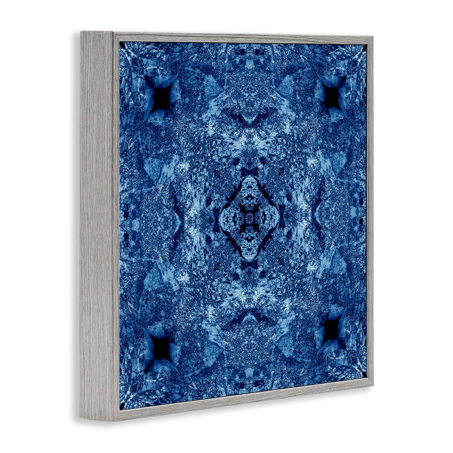 Stupell Industries Detailed Mosaic Motif Framed Giclee Wall Art Design by El Perkin, Gray Framed, 12 x 12