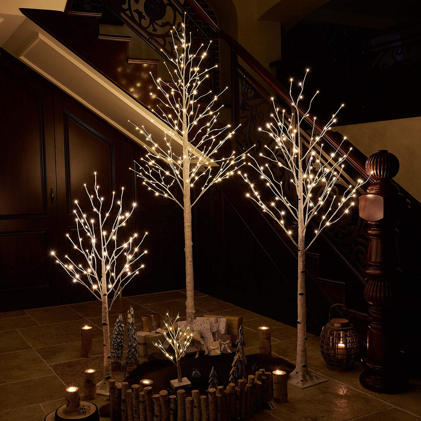 Hairui Lighted White Birch Tree 6FT, Twig Tree with Lights Plug in for Christmas Wedding Party Easter Decorations Indoor Outdoor Use