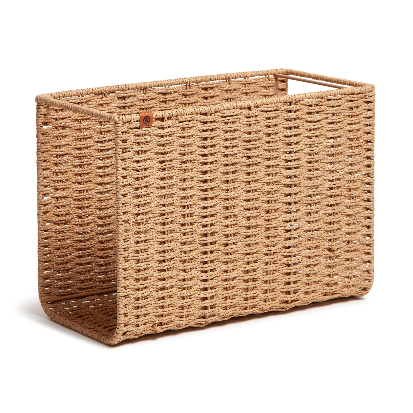U Brands Woven Hanging File Basket, Office Organization Supplies, 1 Count