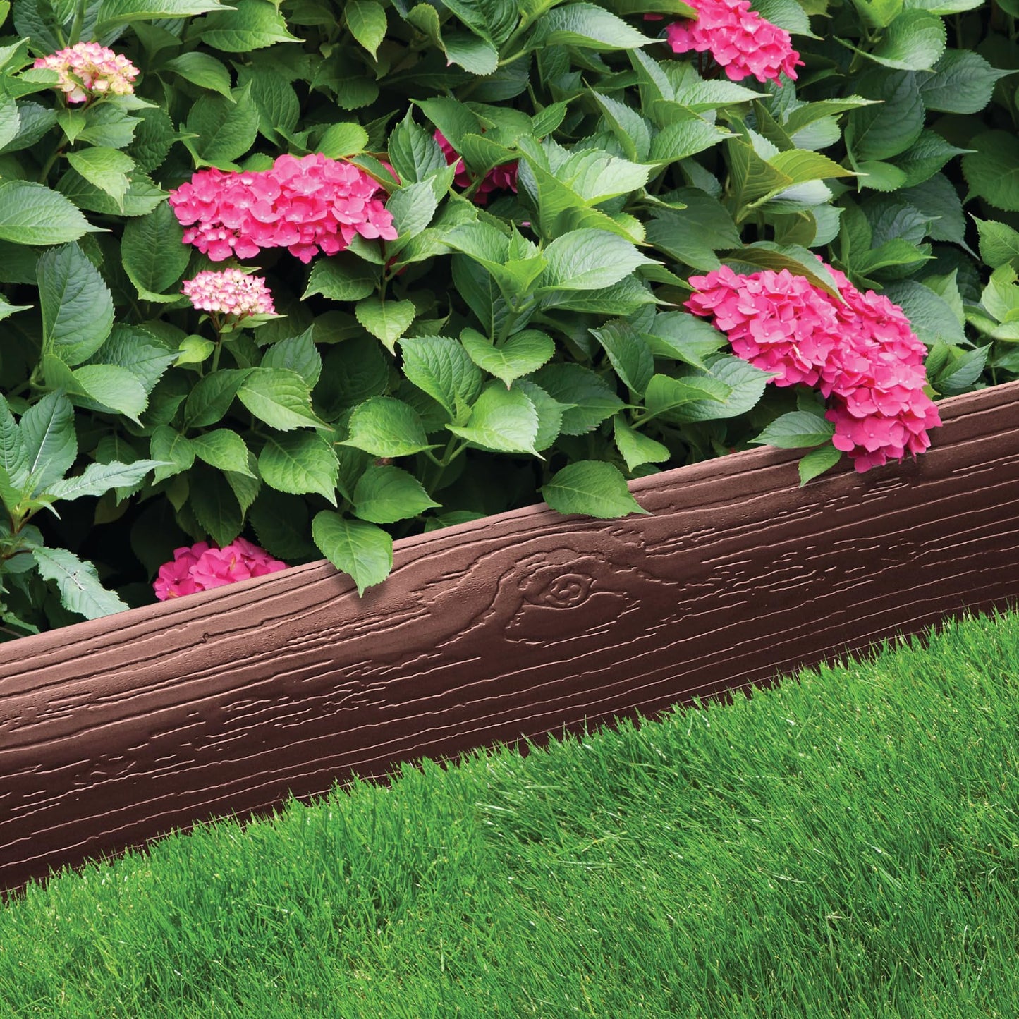Master Mark Landscape Edging Coil (Terrace Board), 40 ft. x 4 in. Tall, Plastic Garden Edging Border with 10 Stakes, Brown