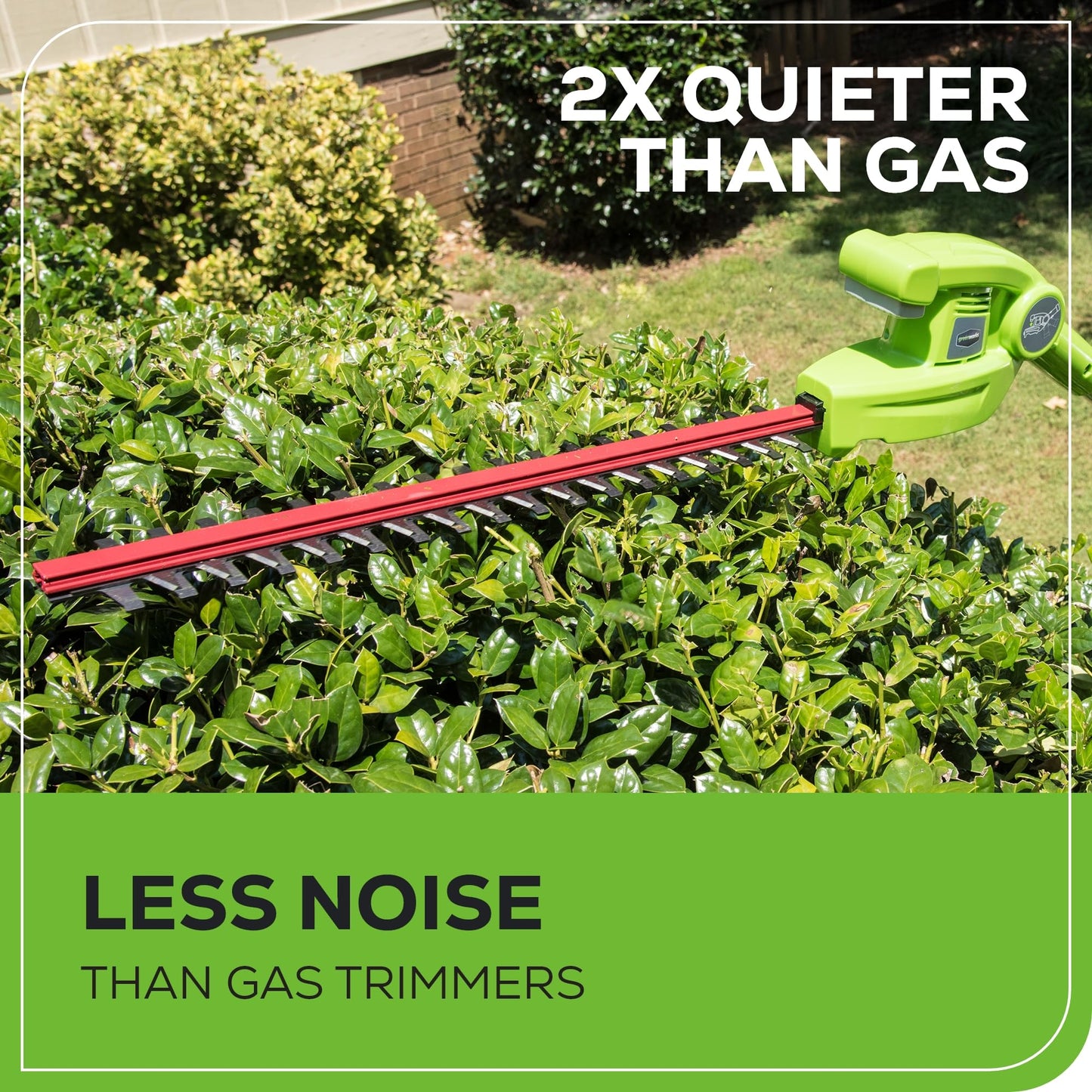 Greenworks 40V 20" Cordless Pole Hedge Trimmer, 2.0Ah Battery and Charger Included