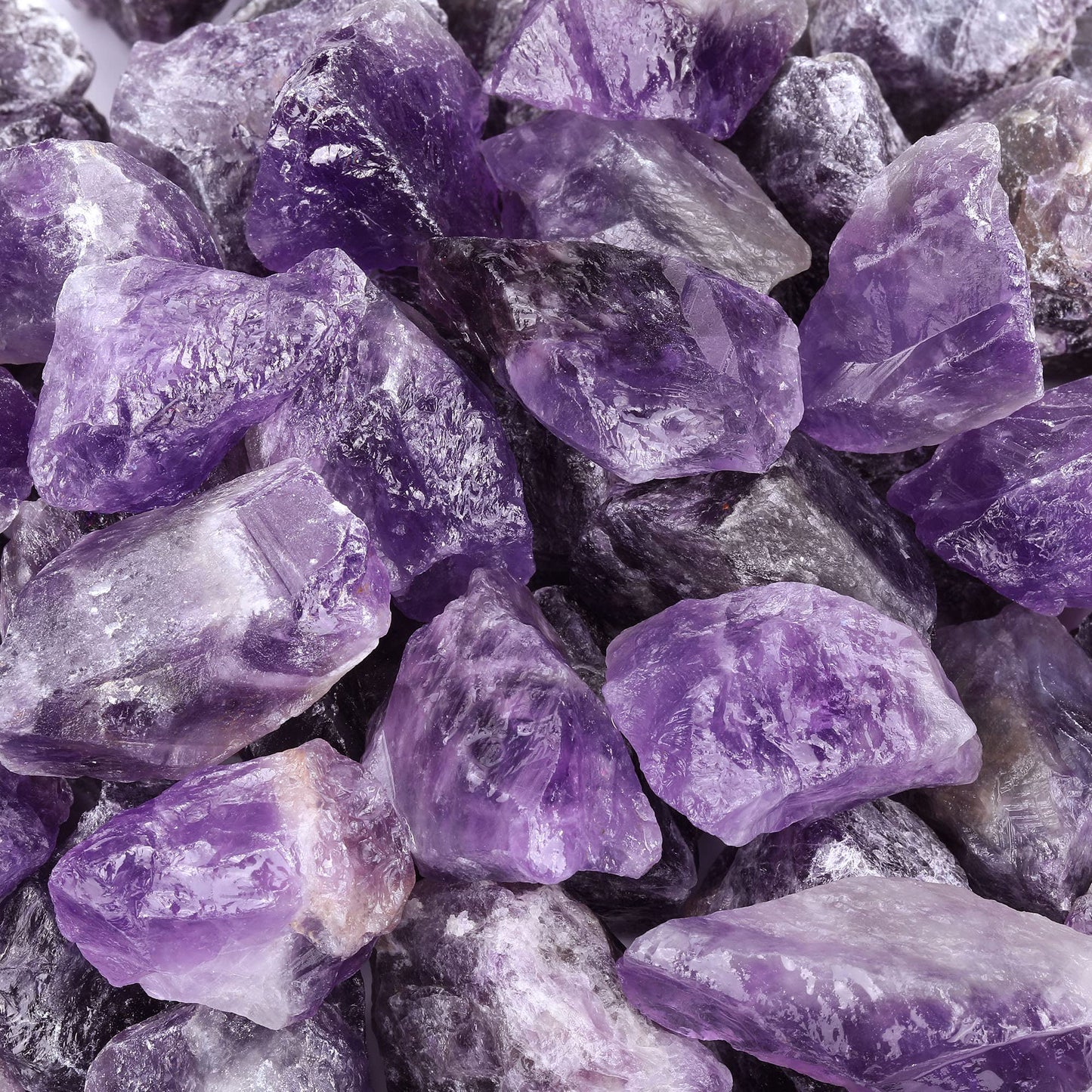 Top Plaza Bulk Healing Crystals Rough Stones Set - Large 1" Natural Raw Stones Crystal for Reiki Healing, Wicca, witchcraft, Tumbling, Cabbing, Fountain Rocks, Decoration, Polishing 1lb-Mixed Crystals