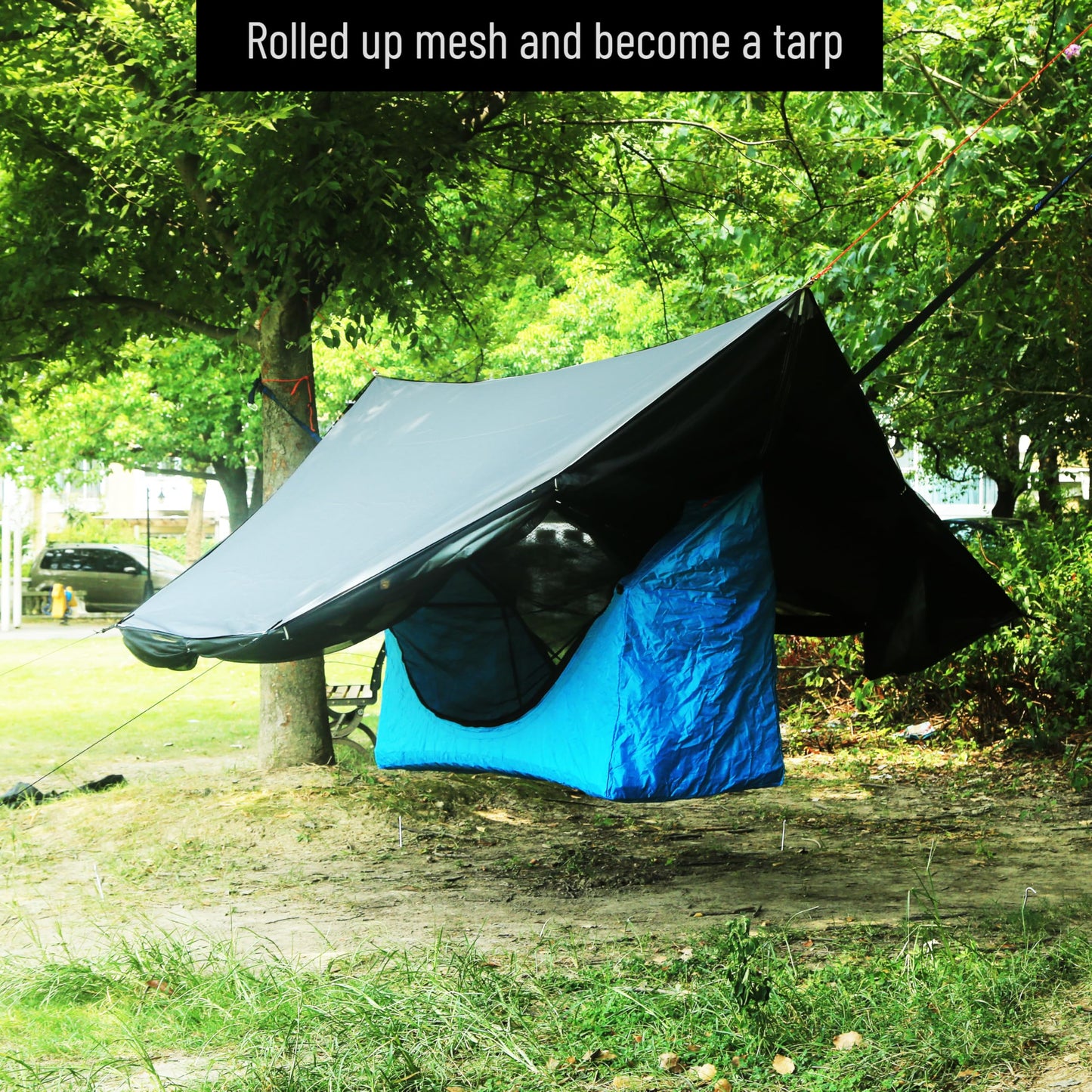 Lightweight No Bug Screen House for Hammock, Canoe Picnics Backyards Backpacking Camping Beach in Summer (Dark Shade)