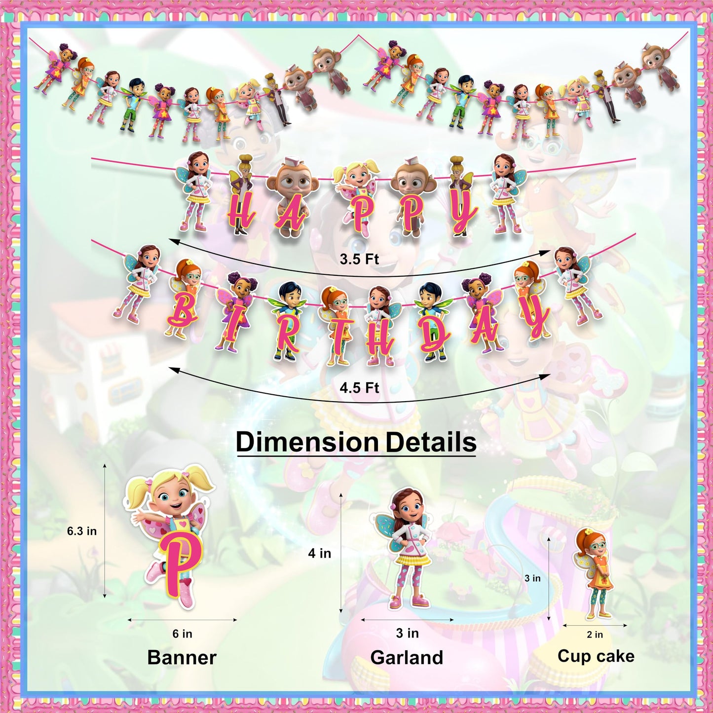 Buterbean Cafe Theme Birthday Party Supplies – Cute Café Inspired Party Decoration Set for Birthday Celebrations, Decorative Table Styling Items for Themed Events, Dessert Table Setup.