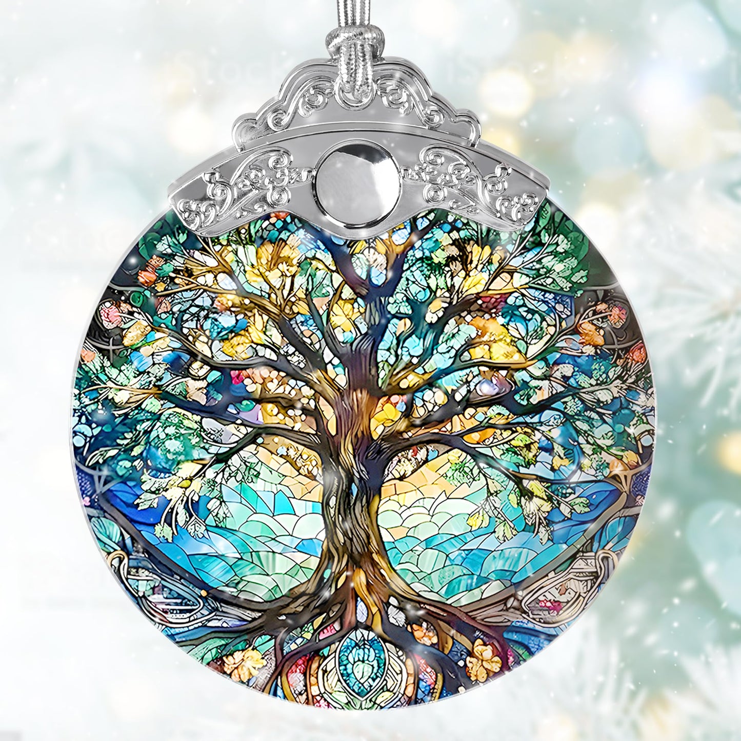 Jocidea Tree of Life Stained Glass Suncatcher - Holidays & Christmas Tree Ornament, Decor & Gifts