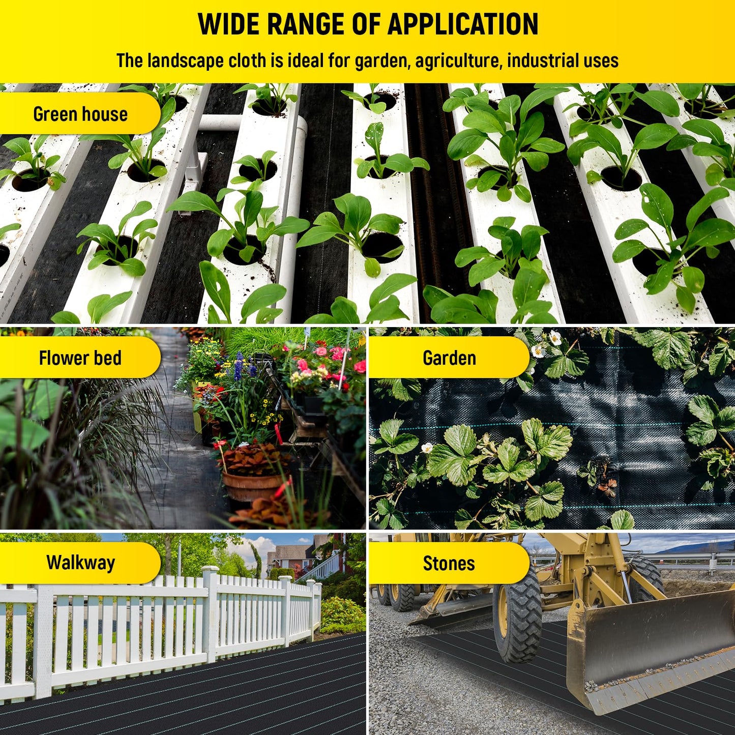 Doniks 6.5x300ft Driveway Fabric,3.5OZ Commercial Heavy Duty Weed Barrier Fabric, Garden Landscape Fabric,French Drain Fabric for Erosion Control,Landscape Fabric,Weed Barrier,Construction Projects