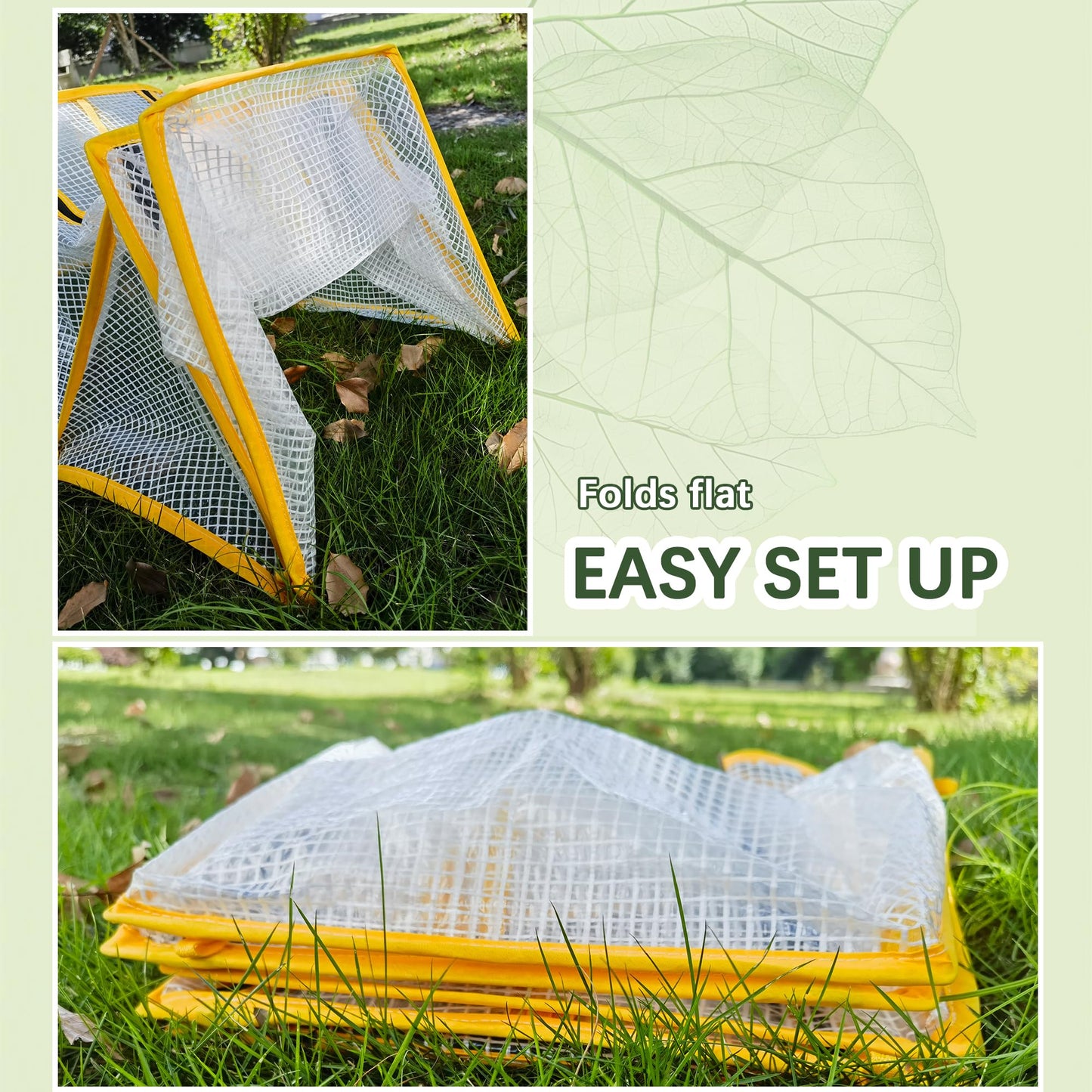 47.2" *14.6" *13.4" Foldable Garden Accelerator Plants Cover Freeze Protection for Raised Bed, Mini Greenhouse Cover with Two Air Hole, Frost Cover for Plant Vegetable Seedling Protector