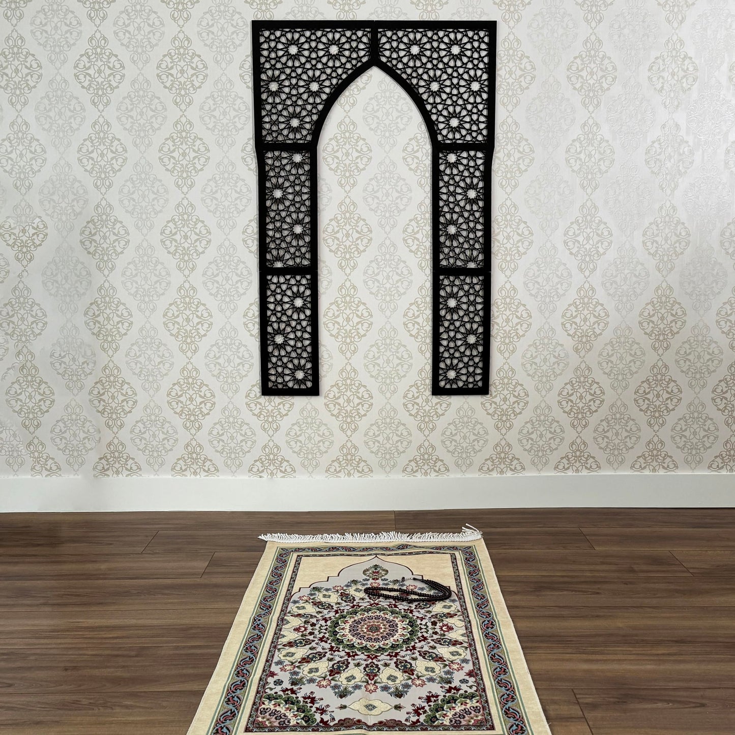 iwa concept Wooden Mihrab Wall Design, Islamic Wall Art, Pray Room Decor, Housewarming Gift for Muslims at Ramadan (XXLarge)