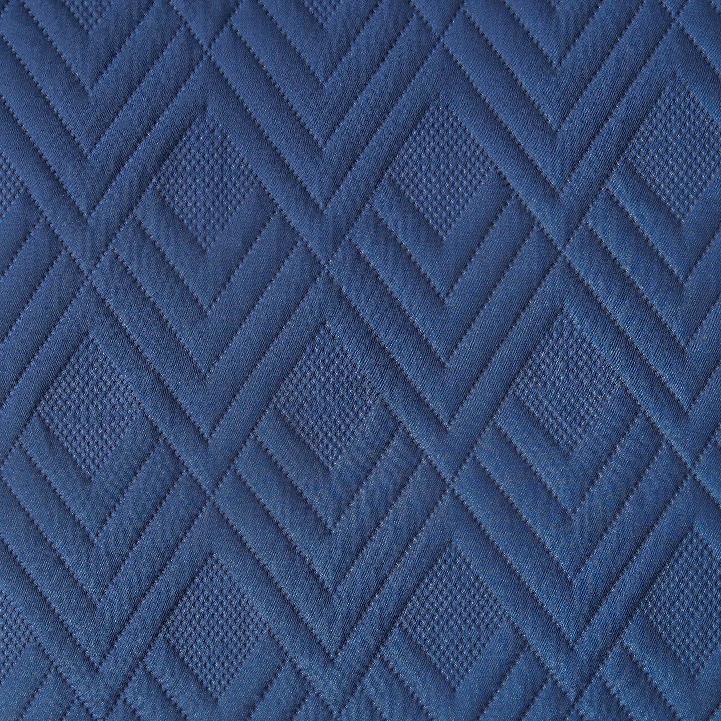 EMME Quilts Queen Size Bedding Sets, Navy Blue Bedspread Soft Lightweight Pre-Washed Quilt, 3 Piece Cozy Reversible Microfiber Ultrasonic Coverlet with Pillow Sham (Diamond Pattern,90"x90")