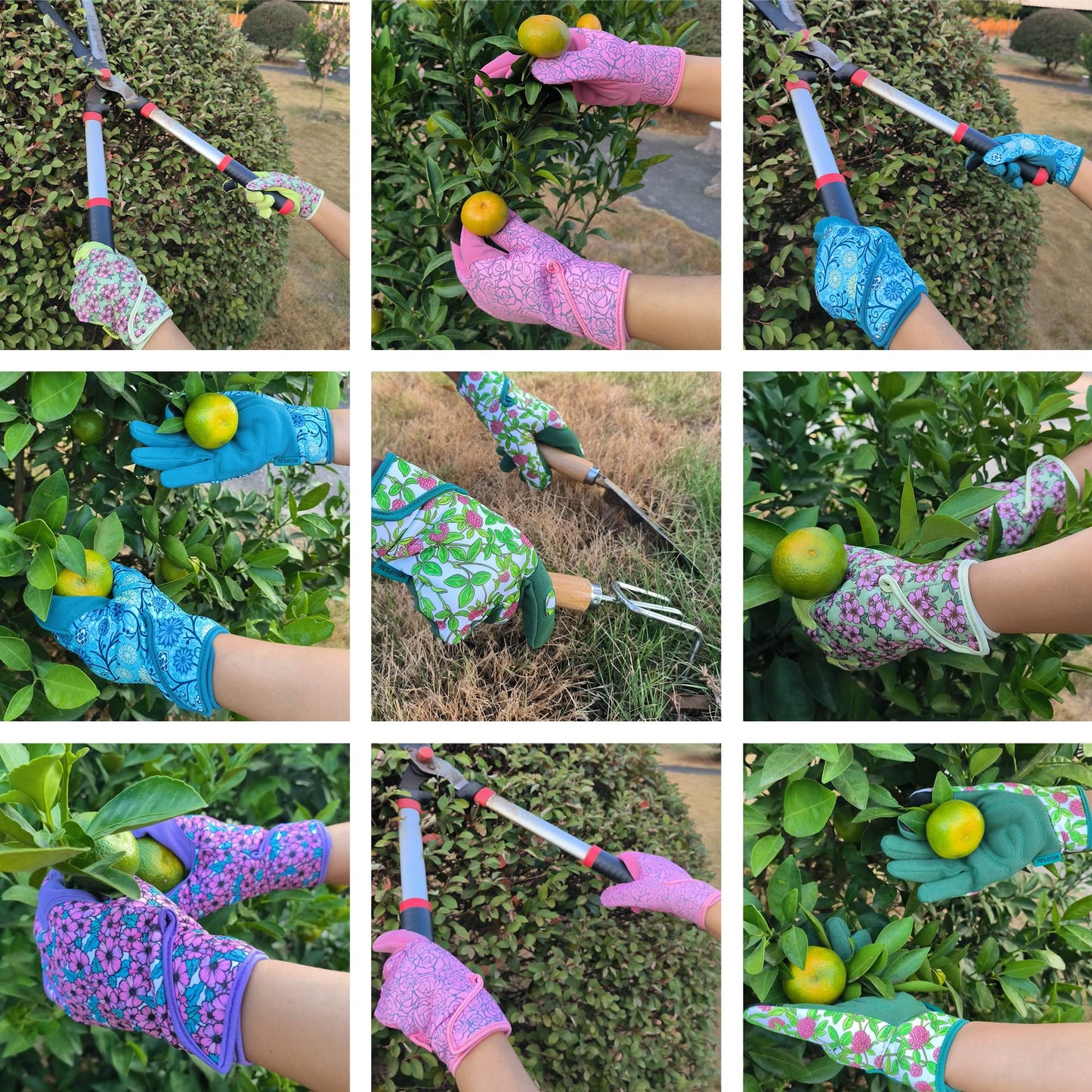 MSUPSAV Gardening Glove,Garden Gloves,Synthetic Leather Yard Work with Touch Screen,Best Gifts for Women,Green, Medium