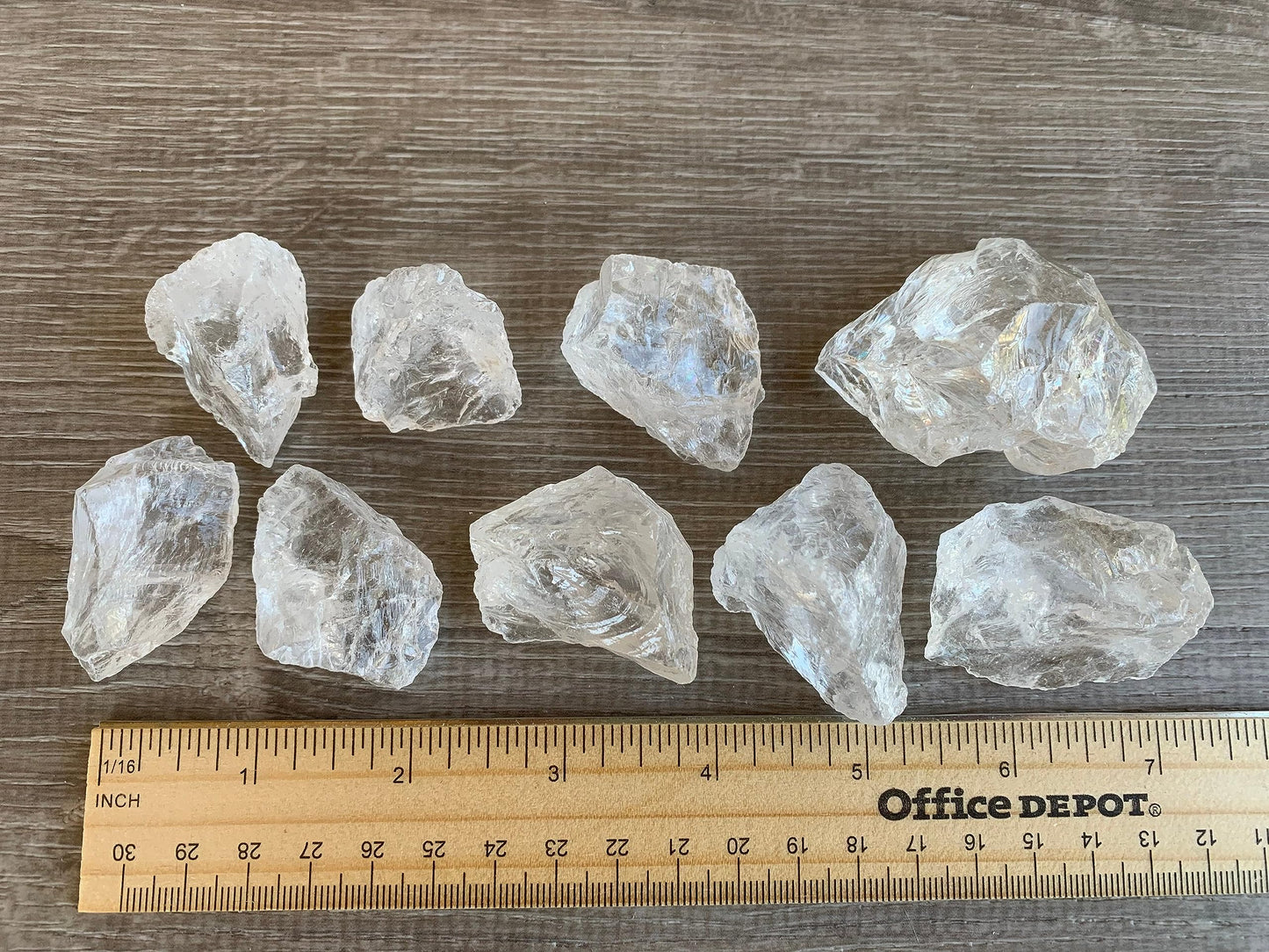 GAF TREASURES Wholesale Raw Clear Quartz Crystals, Natural Clear Quartz Stone, Natural Rough Clear Quartz Crystals, Clear Quartz Rough, Clear Quartz Healing Crystals (Clear Quartz, 0.5 Pound)