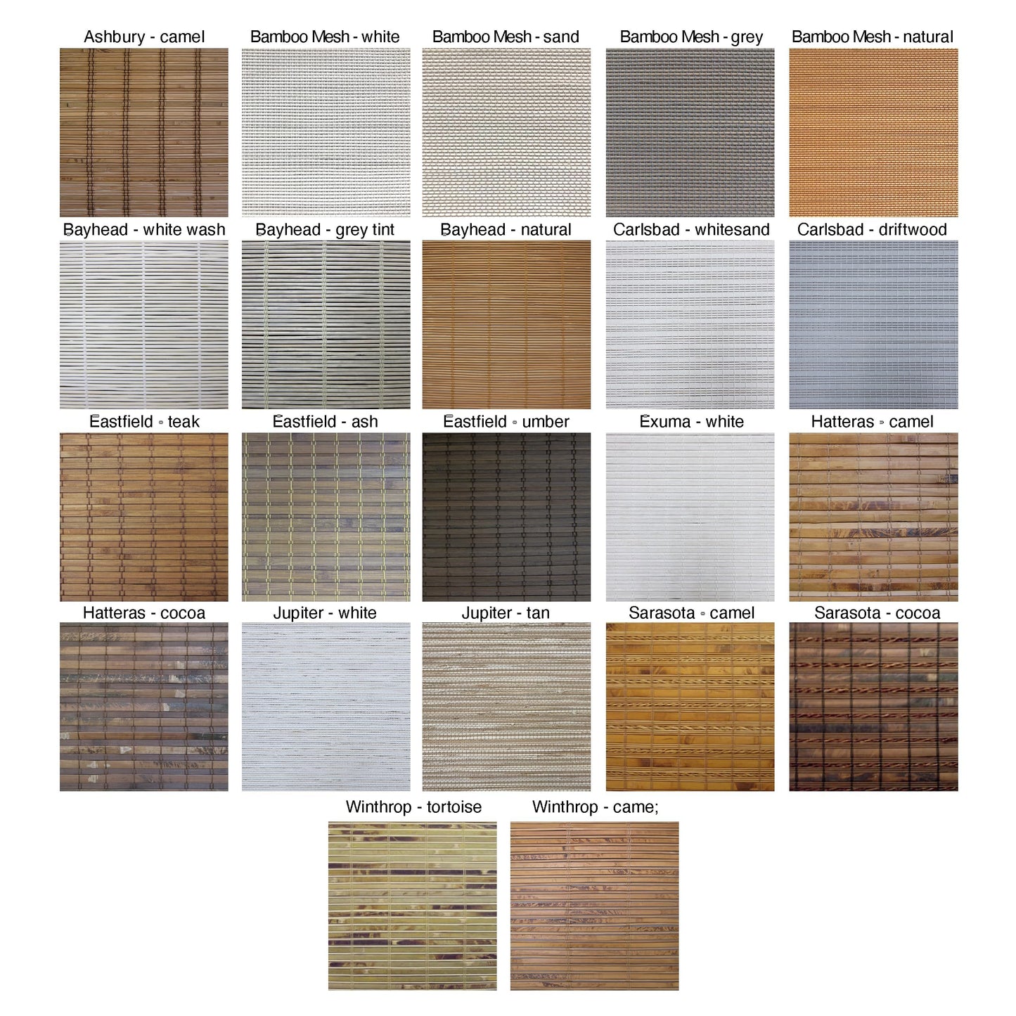 Cordless Woven Wood Roman Shades, Sizes 20 to 72 Wide and 24 to 72 High, Hatteras Camel (Click Customize Now)
