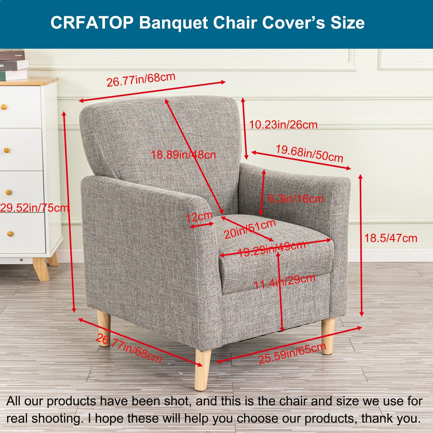 CRFATOP Printed Stretch Chair Slipcovers with Arms for Living Room 1 Piece Accent Chair Covers Soft Banquet Chair Covers Saucer Armchair Furniture Protector Office Reception Reading Sofa,A17