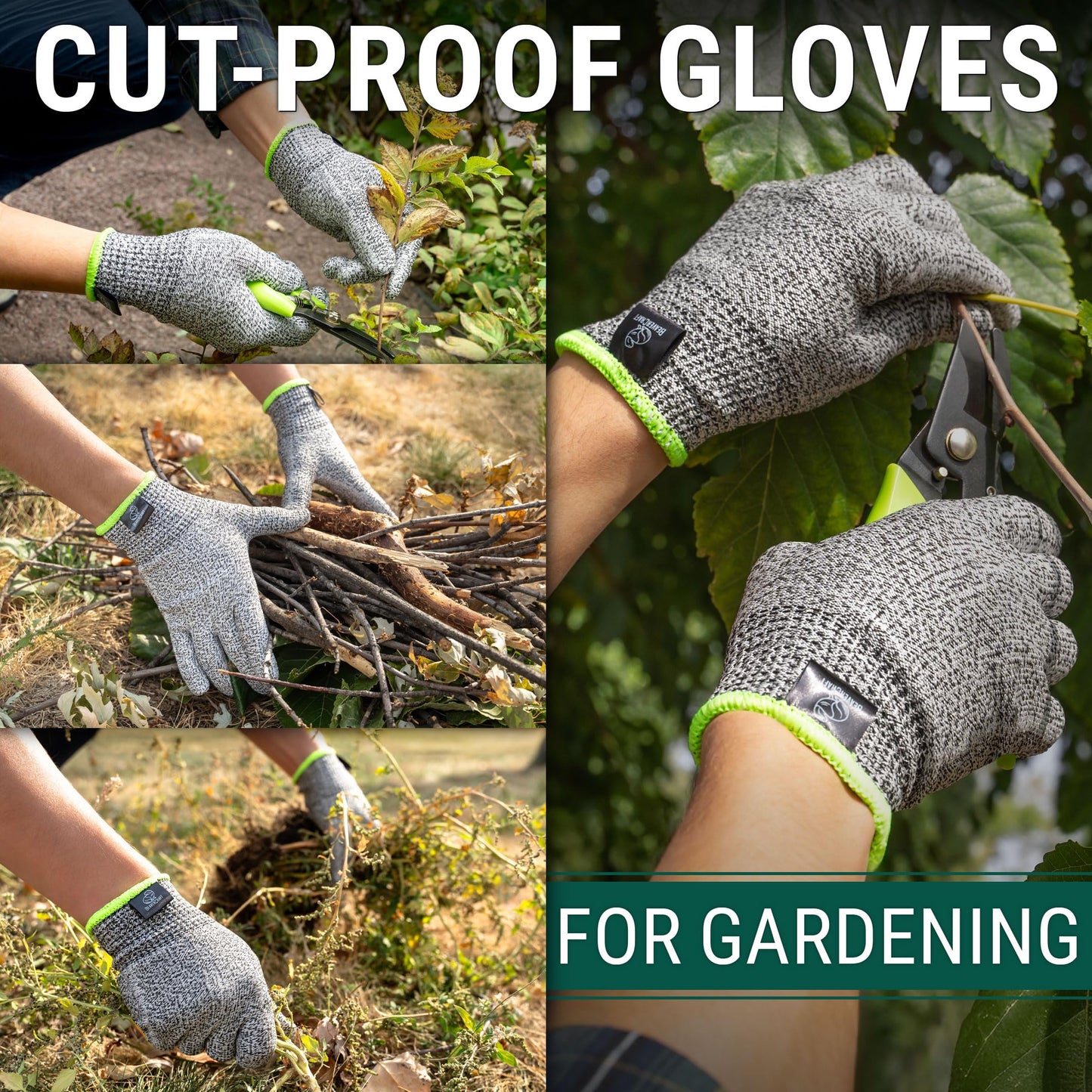 BeaverCraft Wood Carving Gloves CRG - Cutting Cut Resistant Gloves Level 5 for Whittling, Woodworking, Food Prep (L)