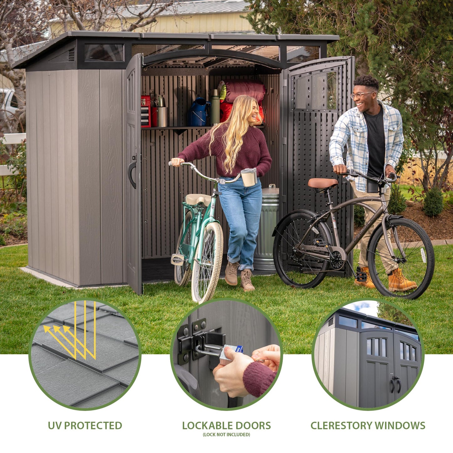 LIFETIME 8 x 5 Ft. Modern Outdoor Storage Shed