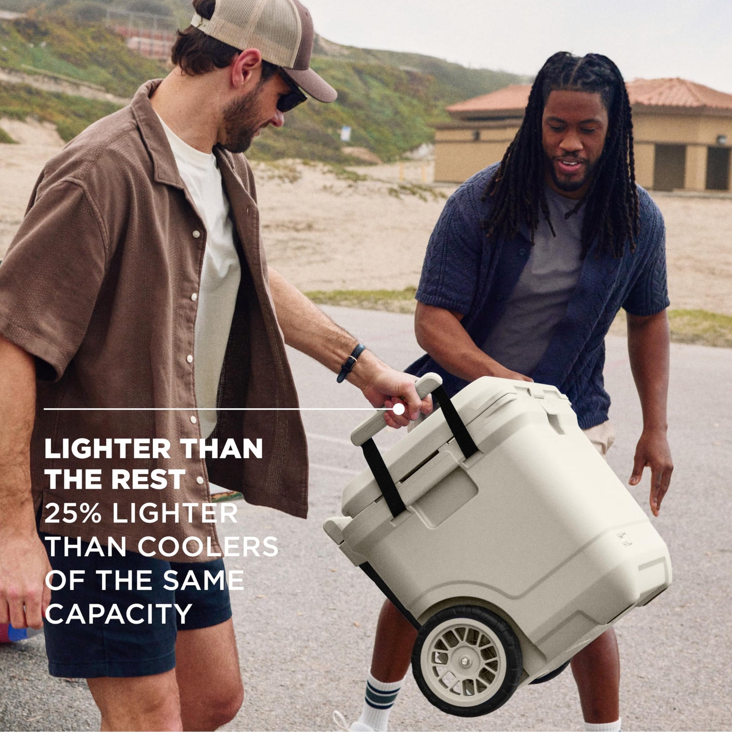 Coleman Pro Heavy-Duty 55qt Wheeled Ultra-Light Premium Hard Cooler, Extra-Thick Insulation Keeps Ice up to 5 Days, 92-Can Capacity, Heavy-Duty Wheels