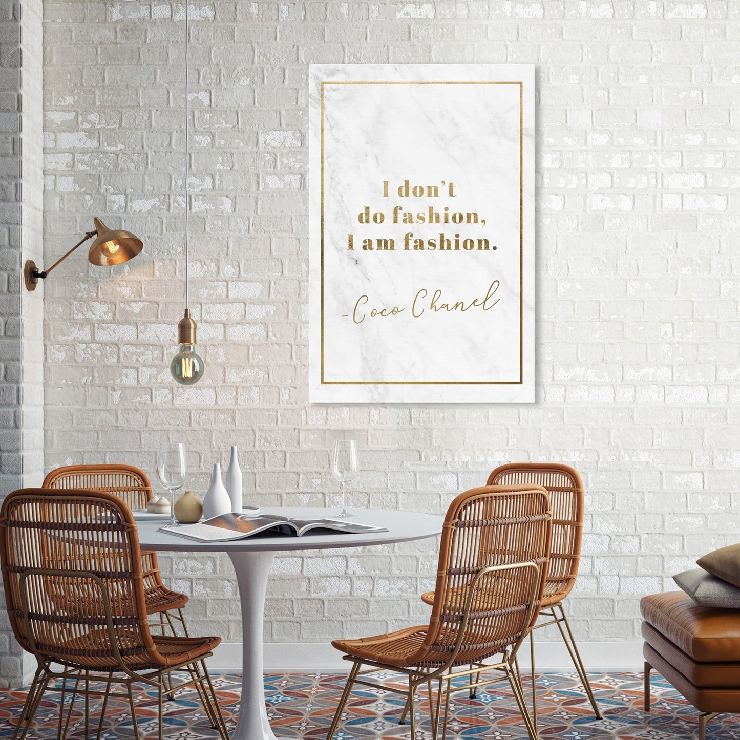 Oliver Gal Typography Wall Art Canvas Prints Quotes and Sayings I Dont Do Fashion Gold Home Décor, 24" x 36"