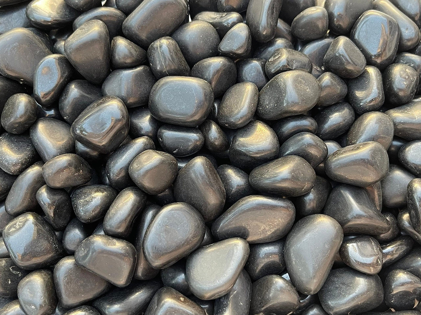 GAF TREASURES 5 Pcs Black Tourmaline Tumbled Stones, Polished Natural Black Tourmaline Gemstone, Black Tourmaline Healing Crystals