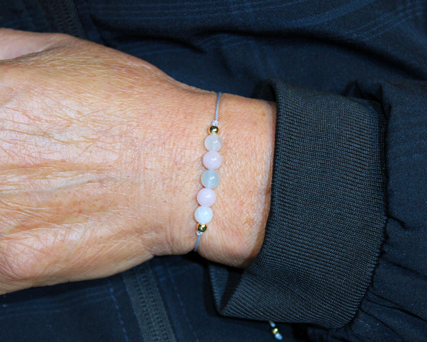 YesOKJewels Fertility Support Beaded Bracelets for Women, New Mom to Be Gifts, Mama Pregnancy IVF Protection Gifts, Healing Moonstone Rose Quartz Beads Bracelets for Mothers Day Christmas