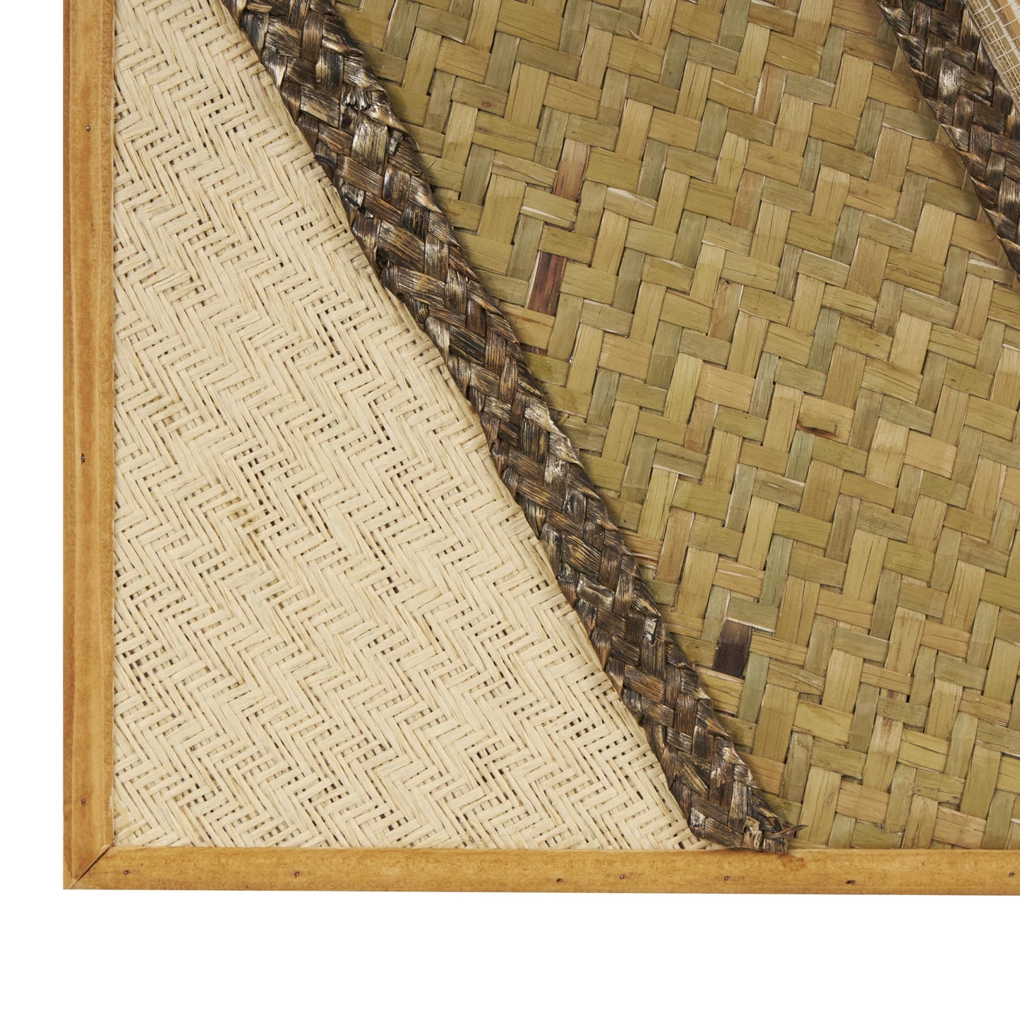 Deco 79 Wooden Geometric Handmade Home Wall Decor Textured Mixed Media Diagonal Wall Sculpture, Set of 3 Wall Art 12" W, 32" H, Brown