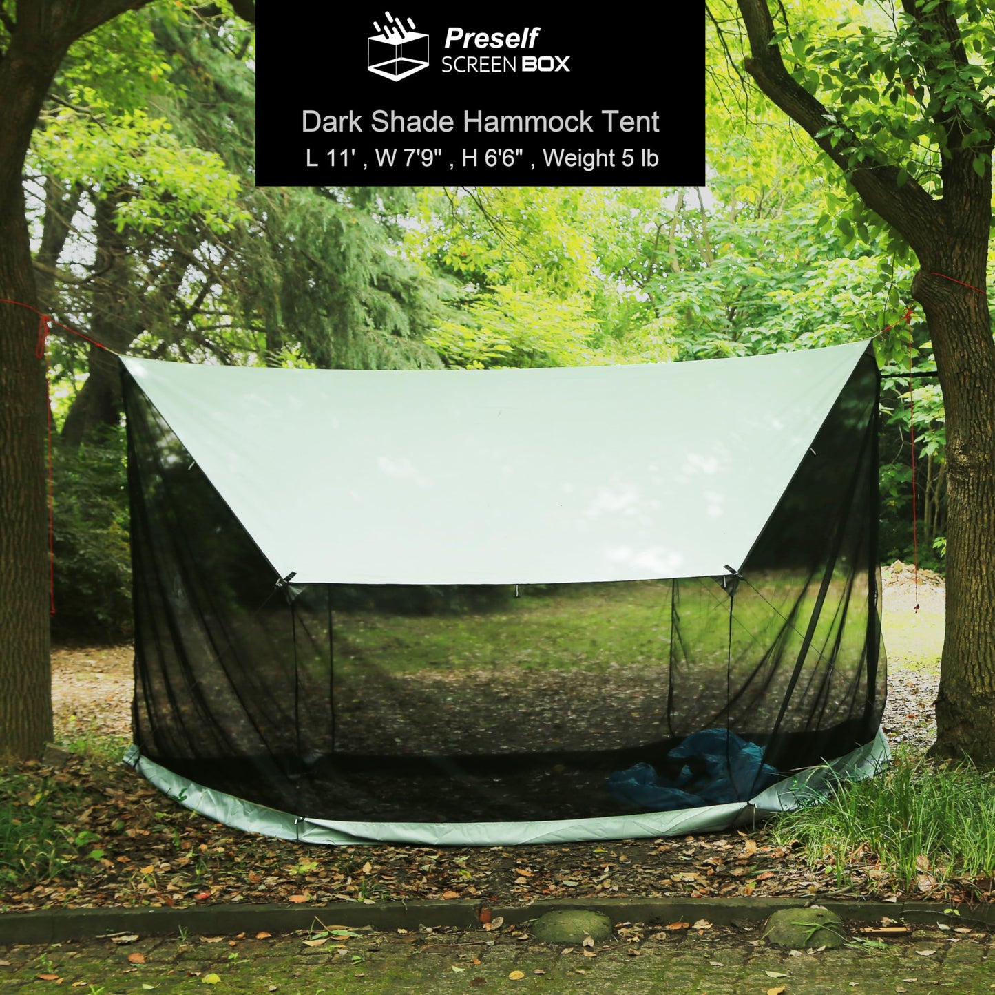Lightweight No Bug Screen House for Hammock, Canoe Picnics Backyards Backpacking Camping Beach in Summer (Dark Shade)