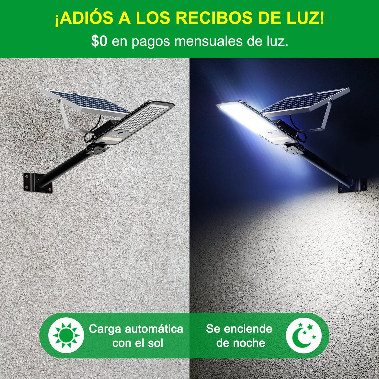 Engrepo Solar Street Lights Outdoor, 15000lm IP67 Waterproof Flood Light with Remote Control Mounting Bracket, Dusk to Dawn Security Led Flood Light for Yard, Garden, etc.