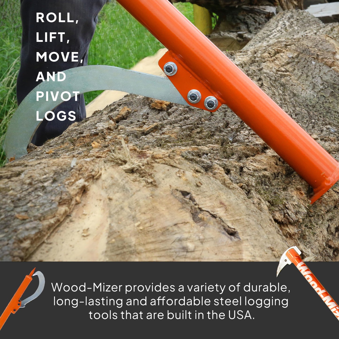 Wood-Mizer Steel Cant Hook (Steel, 60") - Built in The USA