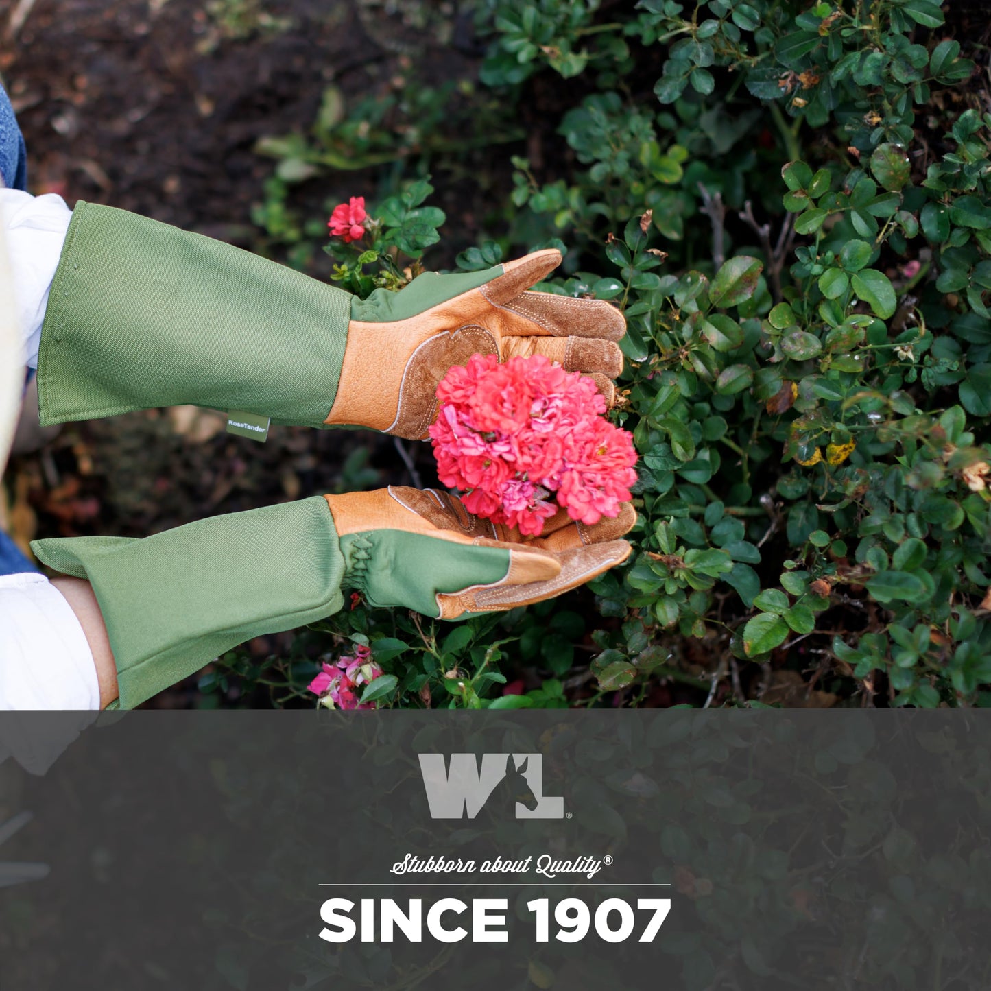 Wells Lamont Rosetender Gardening Gloves for Women – Thorn Proof Garden Gloves, Grain Leather Long Gloves for Pruning & Yard Work, 4129-300, Small
