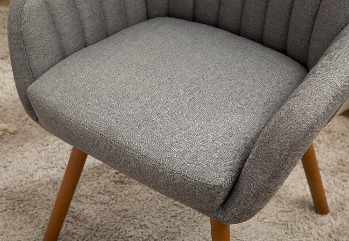 Roundhill Furniture Tuchico Contemporary Fabric Accent Chair,Arm Rest, Gray